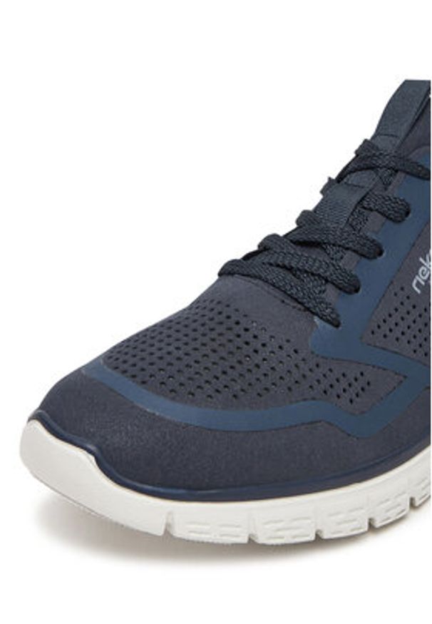 Rieker Sneakersy B6600-14 Granatowy. Kolor: niebieski. Materiał: materiał, syntetyk
