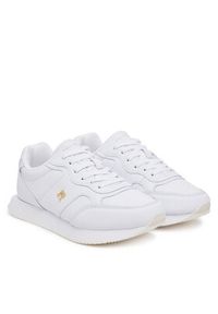 TOMMY HILFIGER - Tommy Hilfiger Sneakersy Runner FW0FW08696 Biały. Kolor: biały. Materiał: skóra #3