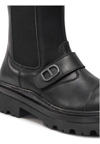 TwinSet - TWINSET Kozaki Chelsea 242GCJ S Czarny. Kolor: czarny. Materiał: skóra #7