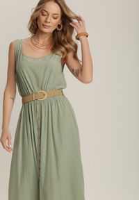 Renee - Jasnozielona Sukienka Loraeshell. Kolor: zielony. Długość rękawa: na ramiączkach. Długość: maxi #3