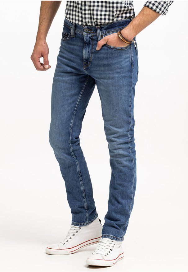 Mustang - MUSTANG VEGAS SLIM MĘSKIE SPODNIE JEANSOWE JEANSY DŻINSY DENIM BLUE 1015350 5000 682