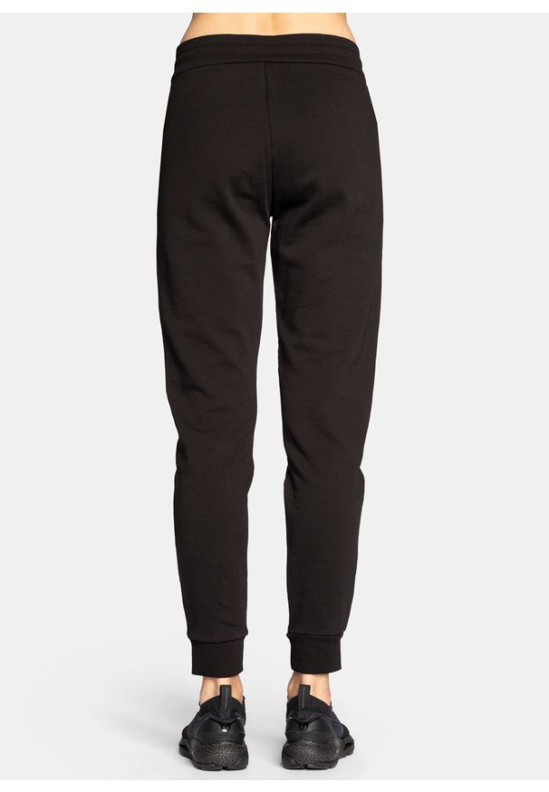 Spodnie dresowe damskie czarne Armani Exchange 8NYPFX YJ68Z 1200. Kolor: czarny. Materiał: dresówka