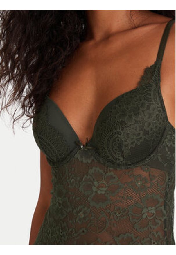 Hunkemöller Body Amara 302447 Zielony. Kolor: zielony. Materiał: syntetyk