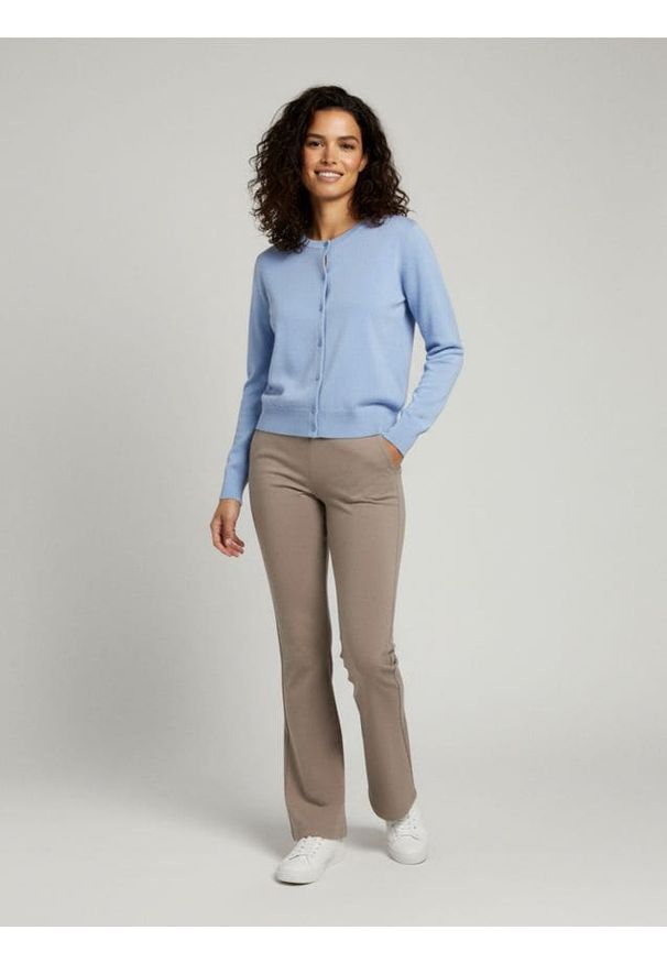 Sinsay - Wiskozowy kardigan - niebieski. Kolor: niebieski. Materiał: wiskoza