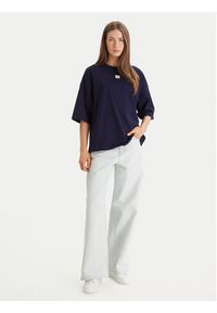 Calvin Klein Jeans T-Shirt LV047D204G Fioletowy Oversize. Kolor: fioletowy. Materiał: bawełna #4