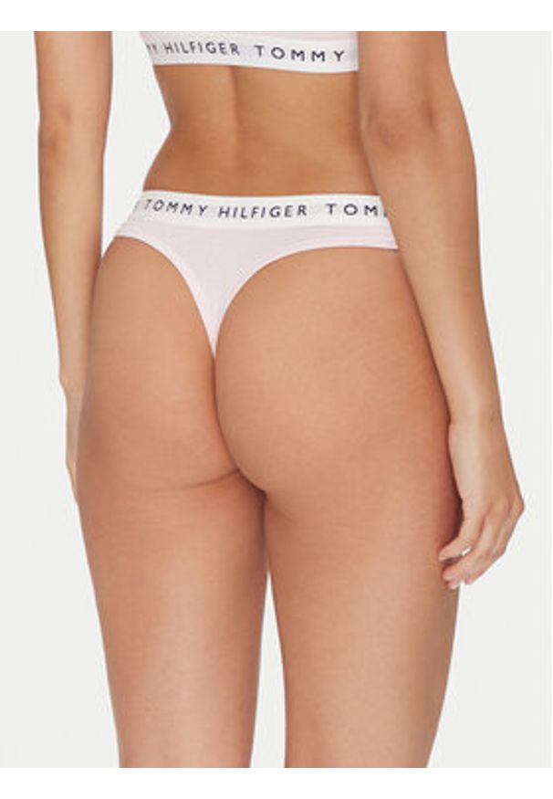 TOMMY HILFIGER - Tommy Hilfiger Stringi UW0UW06039 Różowy. Kolor: różowy. Materiał: bawełna