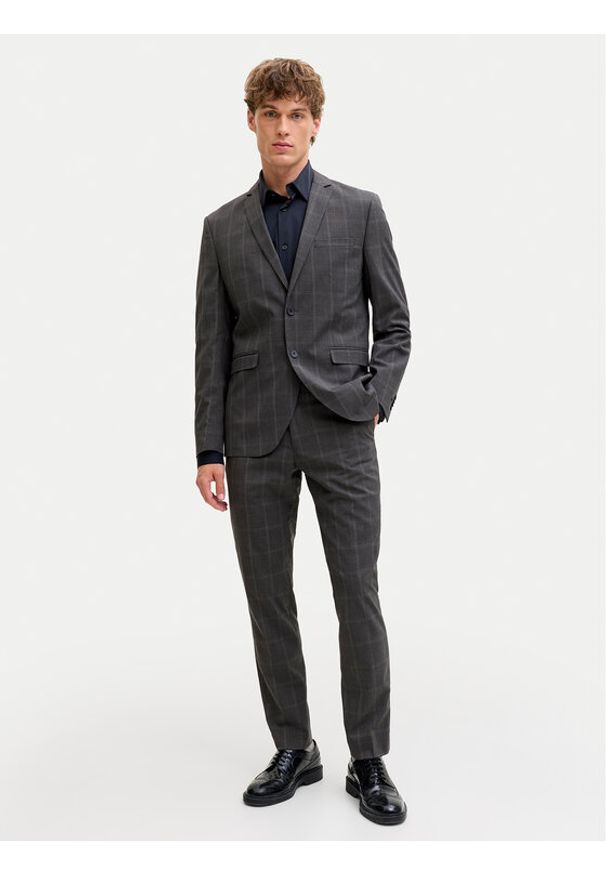 Jack & Jones Garnitur Franco 12183530 Szary Super Slim Fit. Kolor: szary. Materiał: syntetyk