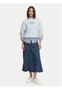 TOMMY HILFIGER - Tommy Hilfiger Spódnica jeansowa WW0WW49570 Niebieski Regular Fit. Kolor: niebieski. Materiał: lyocell #5