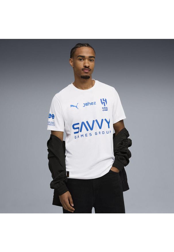 Puma - Męska koszulka wyjazdowa Al-Hilal SFC 25/26 PUMA White Blue Intense. Kolor: niebieski, wielokolorowy, biały. Sport: piłka nożna