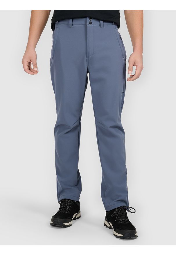 4f - 4F Spodnie trekkingowe membrana 5000 męskie - granatowe XL. Kolor: niebieski. Materiał: skóra, materiał. Technologia: Primaloft. Sport: wspinaczka, turystyka piesza