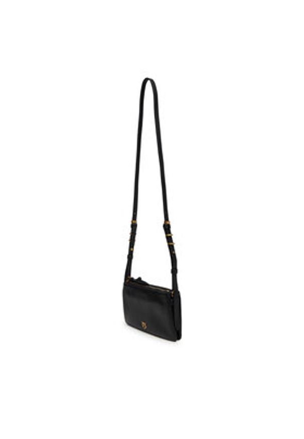 Pinko - PINKO Torebka Double Mini Al 25-26 PLTT 105359 A0QO Czarny. Kolor: czarny. Materiał: skórzane