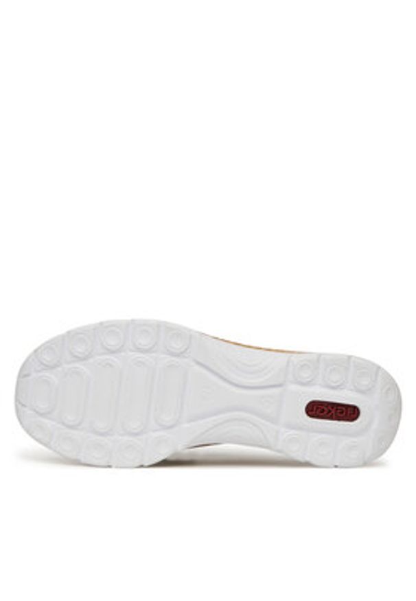 Rieker Sneakersy N42P6-62 Beżowy. Kolor: beżowy. Materiał: materiał, syntetyk