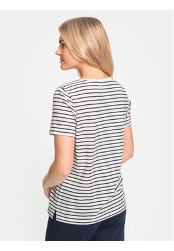 Olsen T-Shirt 11105068 Écru Regular Fit. Materiał: bawełna