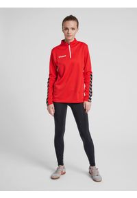 Bluza do piłki nożnej damska Hummel demi-zip hml AUTHENTIC. Kolor: czerwony, różowy, wielokolorowy. Sport: piłka nożna