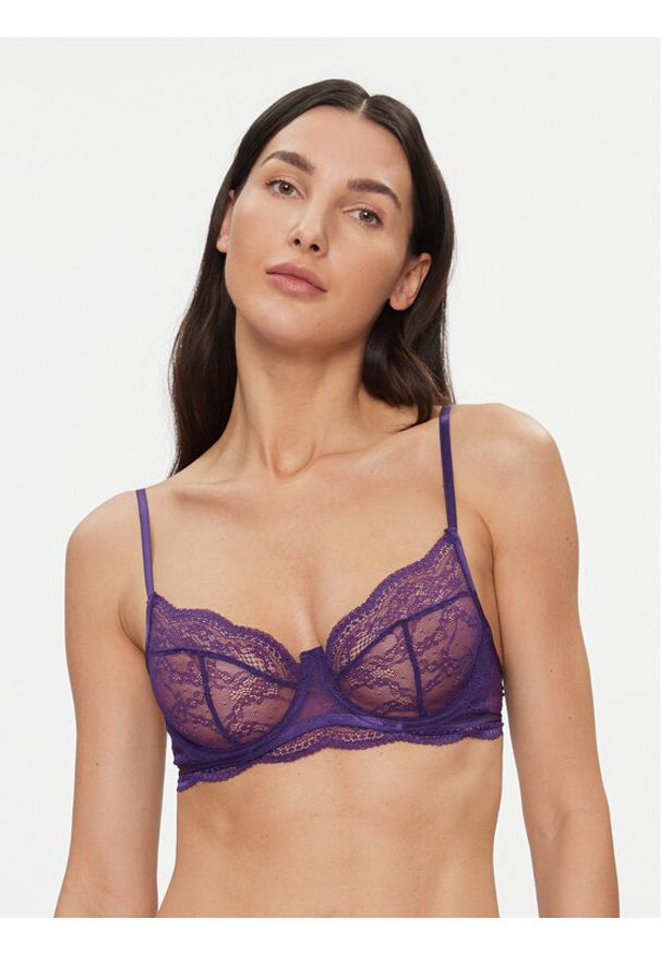 Hunkemöller Biustonosz z fiszbiną Isabelle Ud 203593 Fioletowy. Kolor: fioletowy