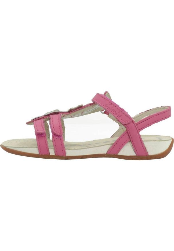 Clarks - Sandały CLARKS RIO DANCE INF Rose. Kolor: różowy. Materiał: syntetyk, skóra. Sezon: lato