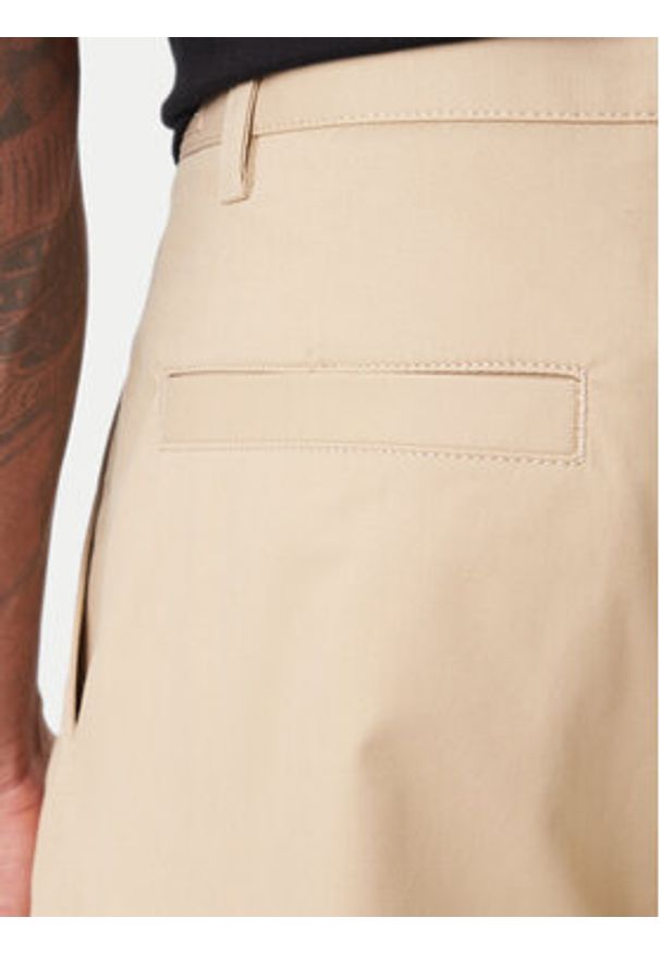Hugo - HUGO Spodnie materiałowe Craysen 50553180 Beżowy Straight Fit. Kolor: beżowy. Materiał: bawełna
