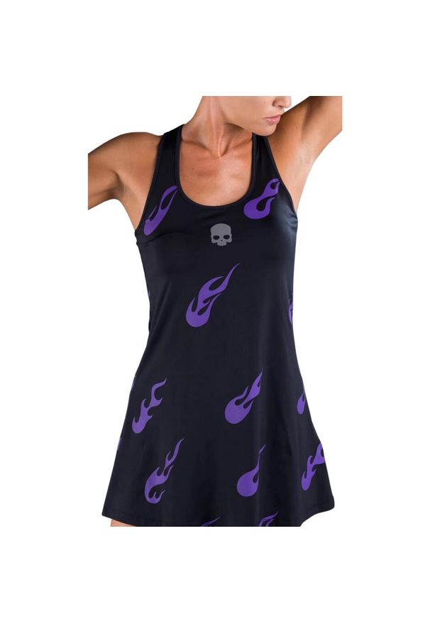 HYDROGEN - Sukienka tenisowa damska Hydrogen Flames Dress. Kolor: fioletowy, wielokolorowy, czarny