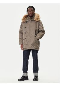Hugo - HUGO Parka Makaro2541 50546236 Beżowy Regular Fit. Kolor: beżowy. Materiał: syntetyk #4