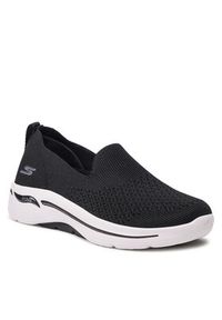 skechers - Skechers Półbuty Delora 124418/BKW Czarny. Kolor: czarny. Materiał: materiał #6