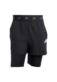 Adidas - Szorty Gym+ 2-in-1. Kolor: czarny. Materiał: materiał. Technologia: ClimaCool (Adidas). Sport: fitness #2