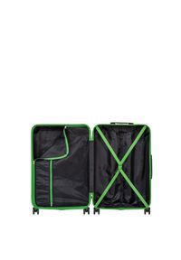 Ochnik - Komplet walizek na kółkach 19''/24''/28''. Kolor: zielony. Materiał: materiał, poliester, guma, kauczuk #11