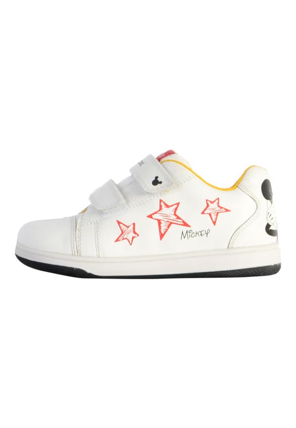 Geox - Buty GEOX B NEW FLICK BOY A Biały. Kolor: biały. Materiał: skóra, tkanina. Sport: turystyka piesza