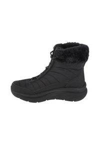 skechers - Buty do chodzenia damskie Skechers Dlux Walker Winter Solstice. Wysokość cholewki: za kostkę. Zapięcie: sznurówki. Kolor: czarny. Materiał: materiał, syntetyk. Szerokość cholewki: normalna. Sport: turystyka piesza