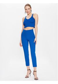 Sisley Spodnie materiałowe 4OLVLF02R Niebieski Slim Fit. Kolor: niebieski. Materiał: syntetyk, materiał