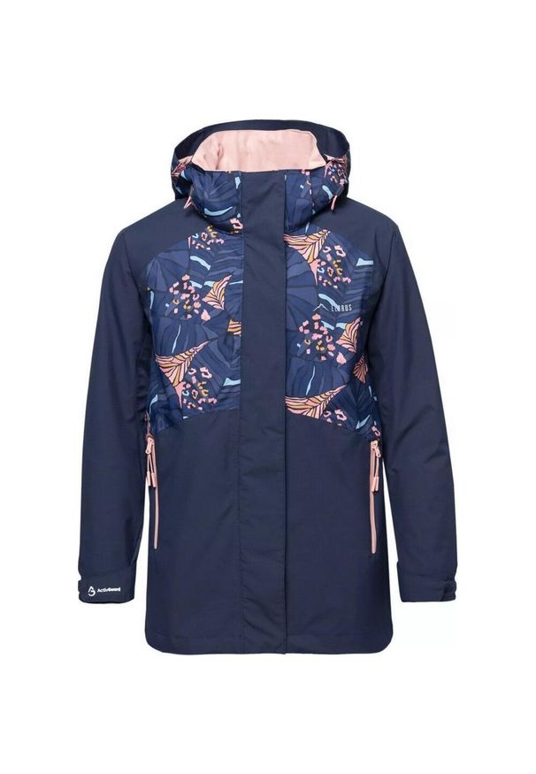 Elbrus - Kurtka Dziecięca Makari Tg Leaf Print Jacket. Kolor: niebieski. Wzór: nadruk. Sezon: zima. Sport: narciarstwo