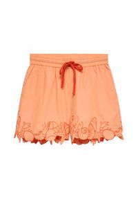 Vero Moda Szorty sportowe Lucia 10350997 Pomarańczowy jasny Regular Fit. Kolor: pomarańczowy. Materiał: bawełna #2
