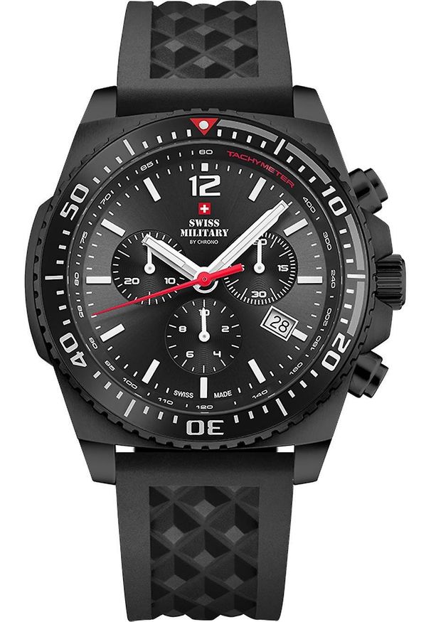 Zegarek Swiss Military Hanowa Zegarek męski Swiss Military by Chrono SM34093.05 czarny. Kolor: czarny