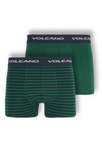 Volcano - U-BOXER. Kolor: niebieski, wielokolorowy, zielony. Materiał: materiał, bawełna, elastan, poliamid. Długość: długie. Wzór: paski, gładki