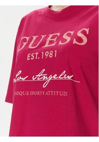 Guess T-Shirt V4RI01 I3Z14 Różowy Boxy Fit. Kolor: różowy. Materiał: bawełna #3