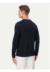 TOMMY HILFIGER - Tommy Hilfiger Longsleeve Script Stack MW0MW43225 Granatowy Regular Fit. Kolor: niebieski. Materiał: bawełna. Długość rękawa: długi rękaw #2