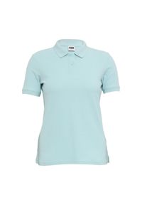 Damska koszulka polo Urban Classics. Typ kołnierza: polo. Kolor: niebieski. Materiał: bawełna, tkanina. Styl: elegancki #1