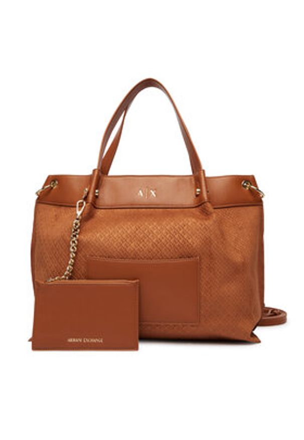Armani Exchange Torebka XW001211 AF22645 U6119 Brązowy. Kolor: brązowy. Materiał: skórzane