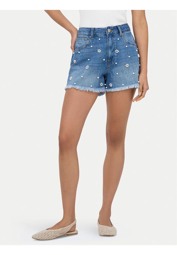 only - ONLY Szorty jeansowe Zuma 15370792 Niebieski Regular Fit. Kolor: niebieski. Materiał: bawełna