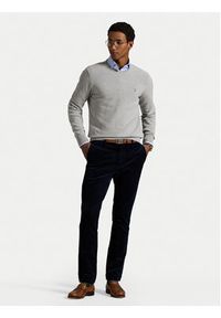 Polo Ralph Lauren Sweter 710918163002 Szary Regular Fit. Typ kołnierza: polo. Kolor: szary. Materiał: bawełna #4