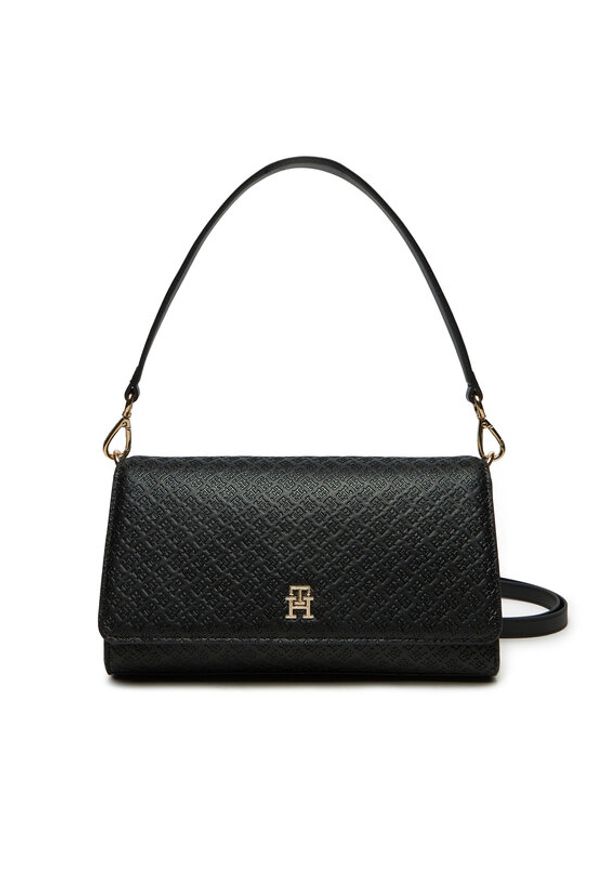 TOMMY HILFIGER - Tommy Hilfiger Torebka AW0AW16933 Czarny. Kolor: czarny. Materiał: skórzane