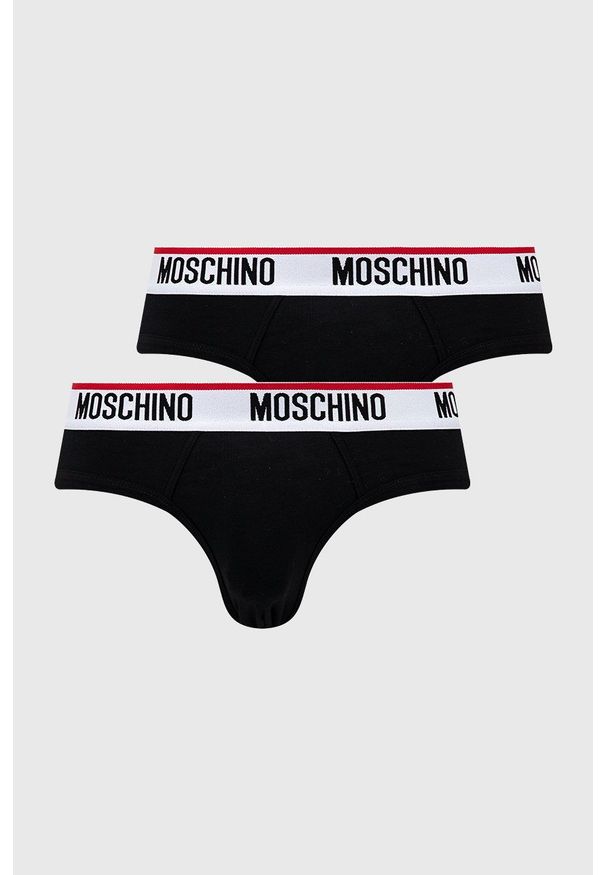 Moschino Underwear slipy (2-pack) męskie kolor czarny. Kolor: czarny