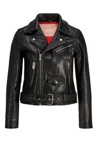JJXX Kurtka skórzana 12200286 Czarny Regular Fit. Kolor: czarny. Materiał: skóra