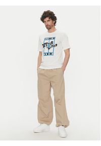 Kappa T-Shirt 351U8JW 001 Biały Regular Fit. Kolor: biały. Materiał: bawełna