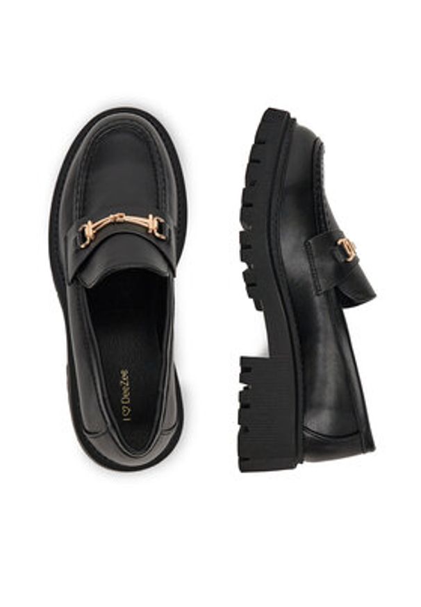 DeeZee Loafersy 13027-12 Czarny. Kolor: czarny. Materiał: skóra
