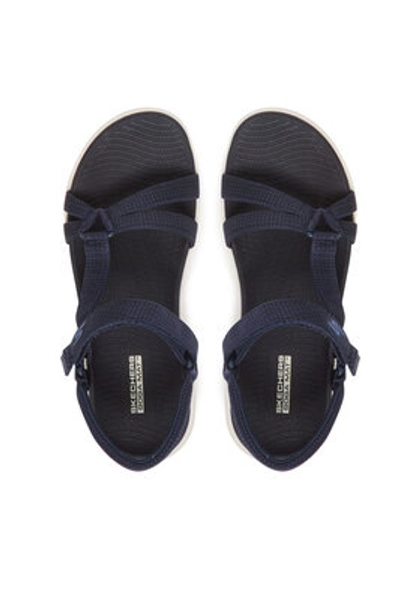 skechers - Skechers Sandały Go Walk Flex Sandal-Sublime 141451/NVY Granatowy. Kolor: niebieski. Materiał: materiał