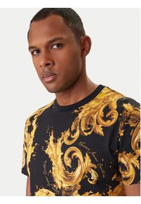 Versace Jeans Couture T-Shirt 80GAH6S0 JS543 Czarny Regular Fit. Kolor: czarny. Materiał: bawełna #4