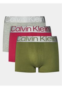 Calvin Klein Komplet 3 par bokserek Trunk 3Pk 000NB3130A Kolorowy. Materiał: bawełna. Wzór: kolorowy