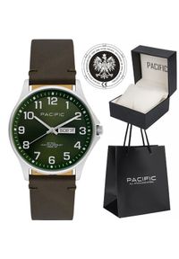 Zegarek Pacific Zegarek męski PACIFIC SMA-1073D-04 zielony. Kolor: zielony #1