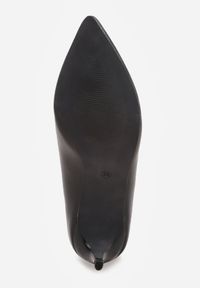 Born2be - Czarne Klasyczne Czółenka na Szpilce ze Skórzaną Wkładką Florinara. Okazja: na co dzień, do pracy. Kolor: czarny. Materiał: skóra. Obcas: na szpilce. Styl: klasyczny. Wysokość obcasa: średni #6