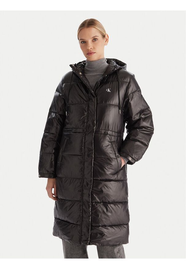 Calvin Klein Jeans Kurtka zimowa LV047D506G Czarny Relaxed Fit. Kolor: czarny. Materiał: syntetyk. Sezon: zima